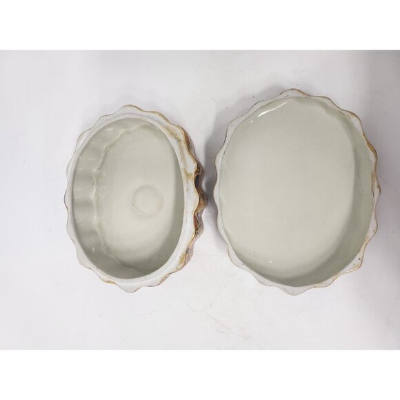 Antique Royal Satsuma Asian Jewelry Box Porcelain Gold Embossed Floral Ornate - Picture 7 of 12